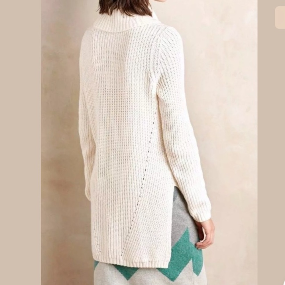 Anthropologie Moth Chunky Knit Hi Low Sweater